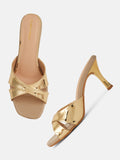 Cross Strap Slip-On Heels