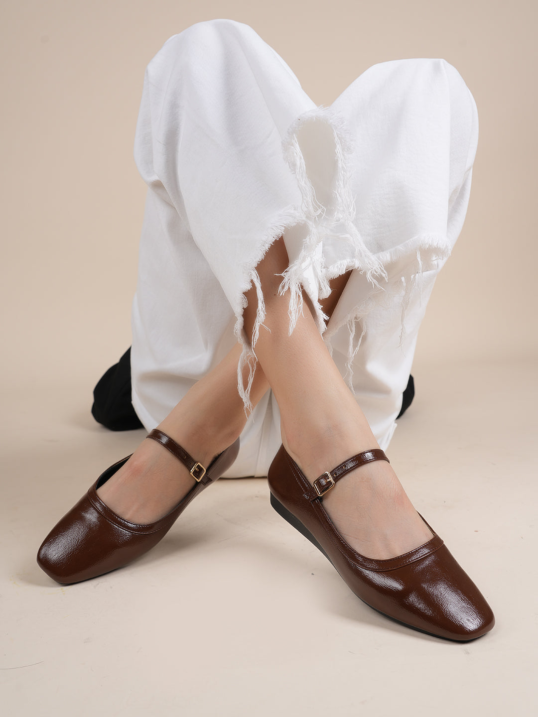 Women’s Brown Mary Jane Ballerinas